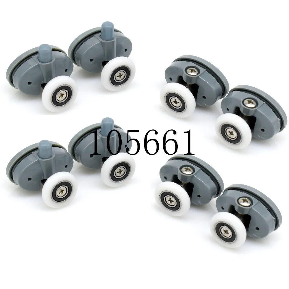 

8 x Butterfly Single Shower Door Rollers/Runners/Wheels/Pulleys 23mm /25mmwheel