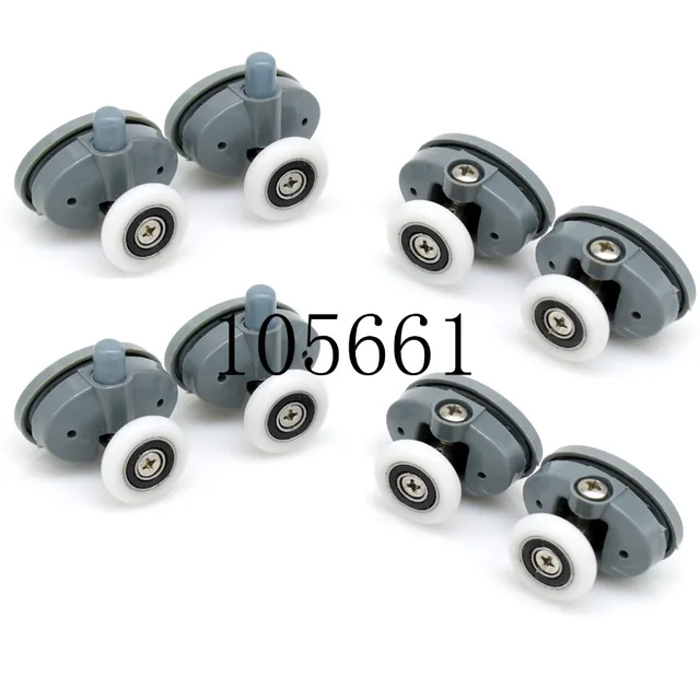 8 x Butterfly Single Shower Door Rollers/Runners/Wheels/Pulleys 23mm