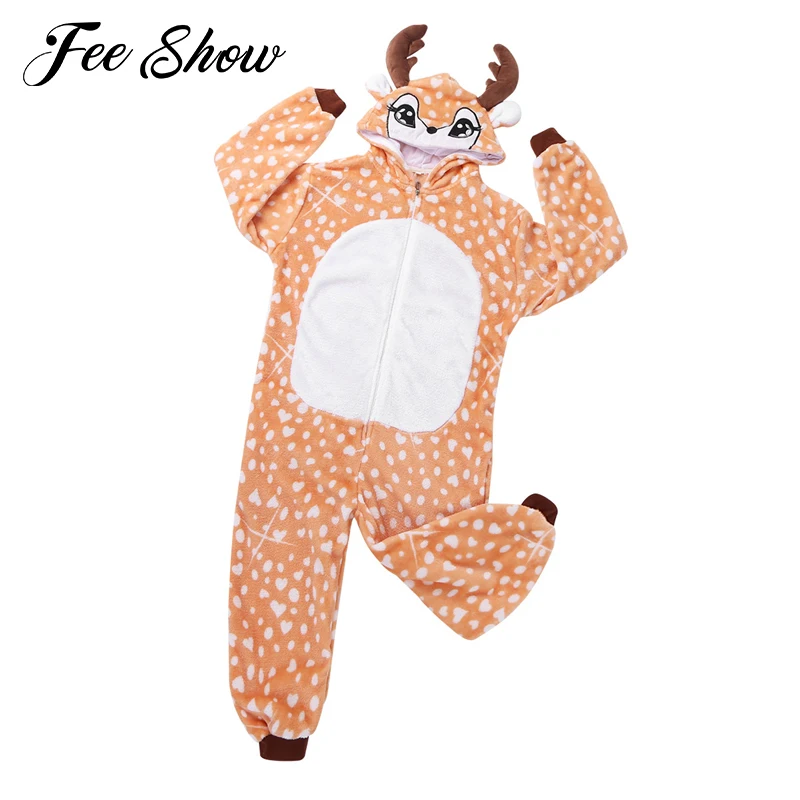 Kids Boys Girls Christmas Deer Nightwear Pyjamas Cute Animal Deer Hooded Blanket Pajamas Sleepwear Christmas Cosplay Costume Kids Boys Girls Christmas Deer Nightwear Pyjamas Cute Animal Deer Hooded Blanket Pajamas Sleepwear Christmas Cosplay Costume