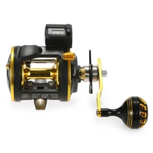 6+ 1 шарикоподшипник катушка для троллинговой рыбалки с линейным счетчиком сигнализации барабан катушка рыболовный сосуд пластина приманка литье колесо De Pesca