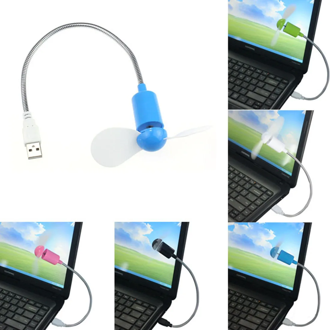 NOYOKERE Flexible USB Mini Cooling Fan Cooler For Power Bank Laptop