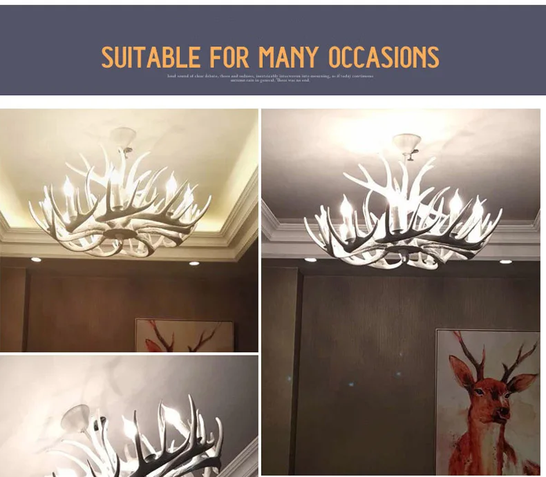 Antler Resin Pendant Chandelier (14)