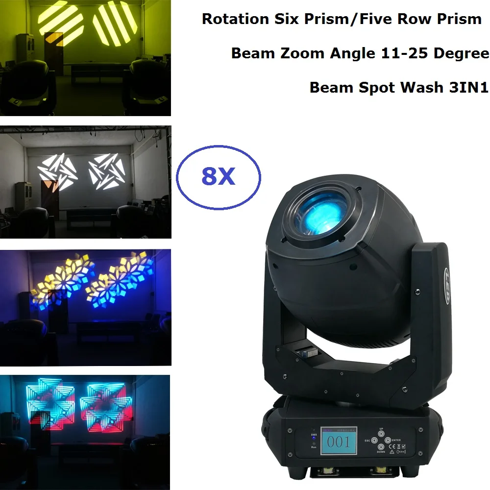 

8Pcs/Lot Beam Spot Wash 3IN1 LED Stage Lights High Power 230W LED Moving Head Zoom Lights Stage Theater Disco Dj Lights For Sale