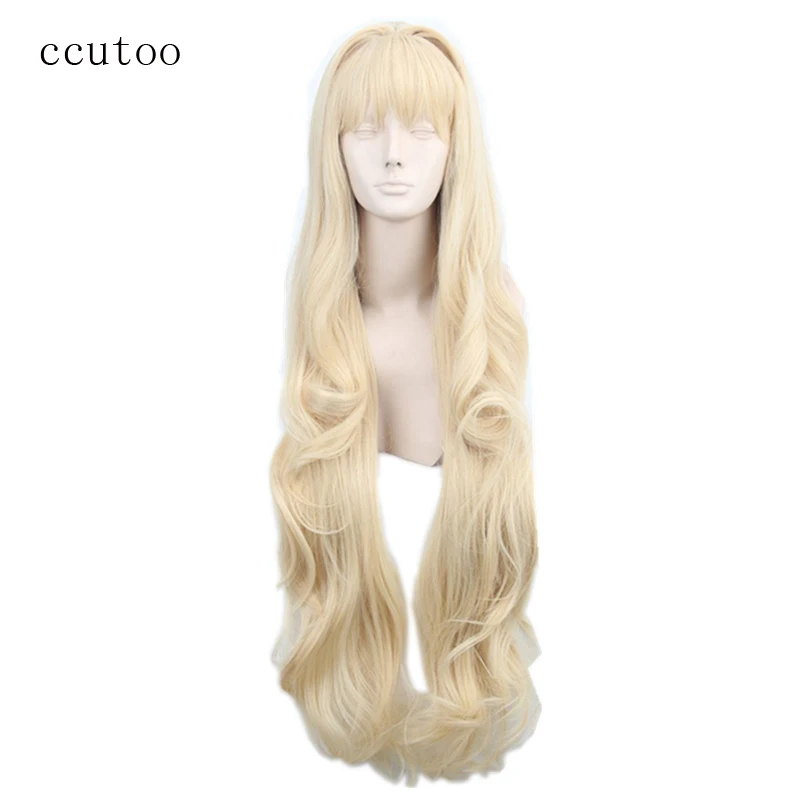 Скидка Ccutoo Volcaloid3 SEEU, 100 см светильник блонд вьющиеся Длинные Синтетические волосы Косплей Костюм парик Термостойкое волокно