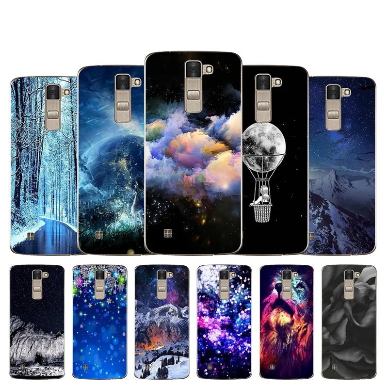 

Case for LG K8 K350 K350E K350N 5.0"K 8 Phone Back Cover Phoenix 2 Escape 3 Case Snowflake Printing for LG K8 Lte Silicone