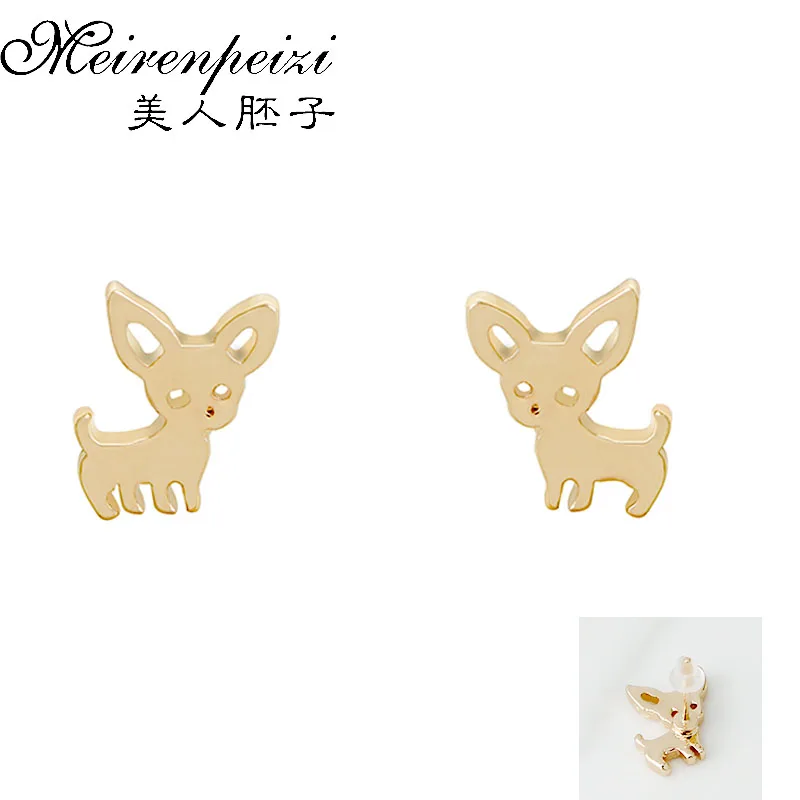 

Cute Tiny Animal Dog Stud Earring For Women Handmade Jewelry Cartoon Pet Puppy Charm Tiny Earring Gift for Girl