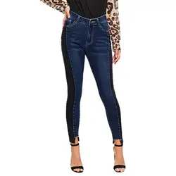 Модные джинсы женские узкие потертые рваные джинсы Джеггинсы Фитнес Леггинсы узкие брюки-карандаш Calca Feminina рваные джинсы для женщин