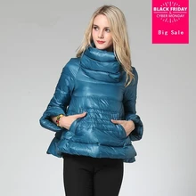 Зима модный бренд Корейская версия A-word теплый и тонкий пуховик женское короткое пальто wj1449