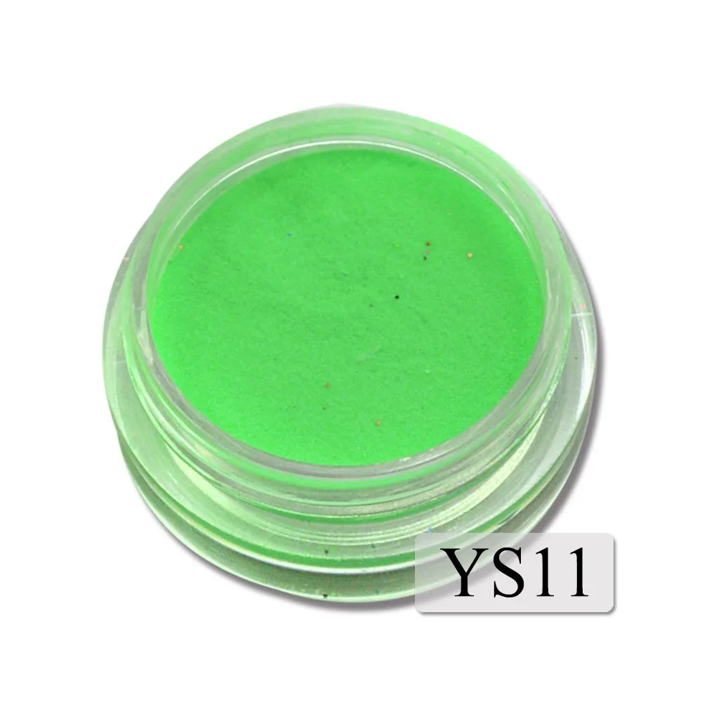 1 г ультратонкая флуоресцентная пудра для ногтей Неон фосфор красочный блеск для ногтей пигмент 3D светящаяся пыль украшения YS01-12-1 - Цвет: YS11