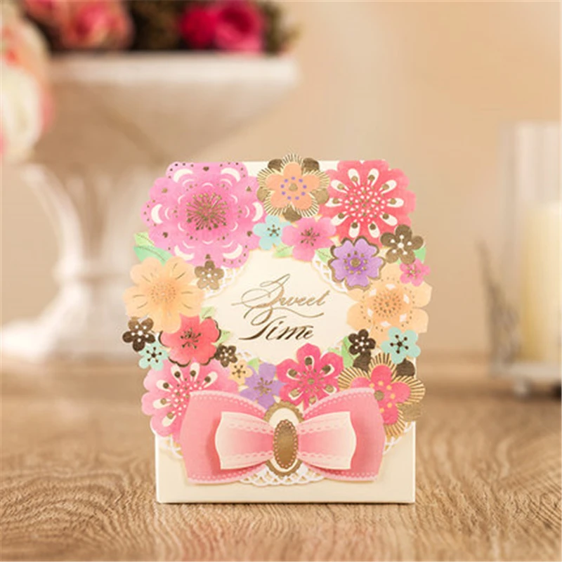 Новый розовый лазерный цветочный бумажный Свадебный декор для помолвки свадьбы