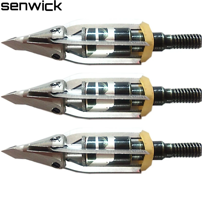 3pcs /6pcs Rotating Broadheads Black Antique Arrow Hunting Arrow Head