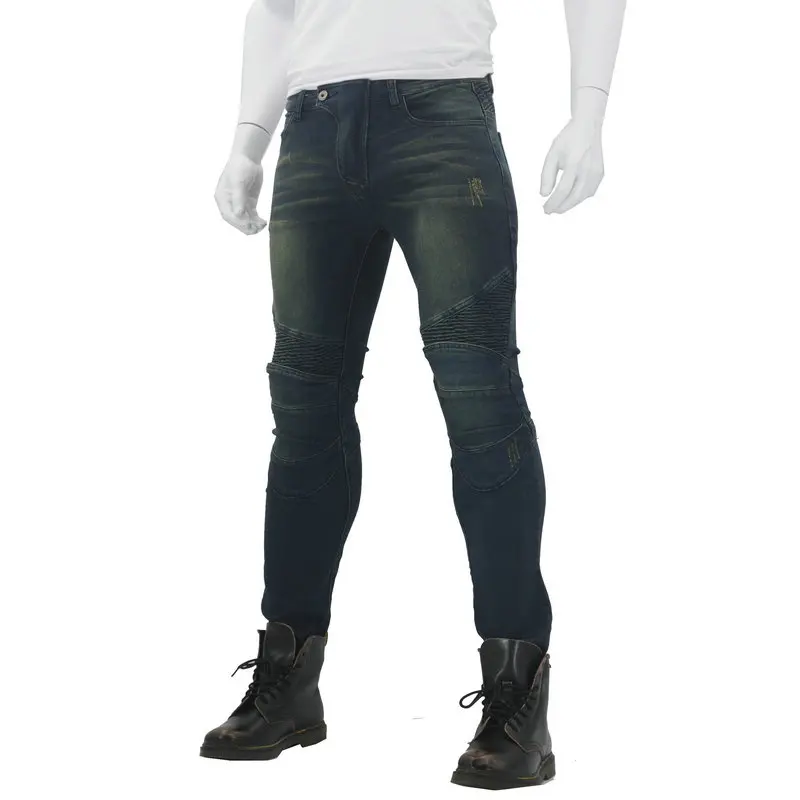 Новые мотоциклетные штаны мужские мото джинсы на молнии защитные снаряжение для езды на мотоцикле штаны для мотокросса мото брюки
