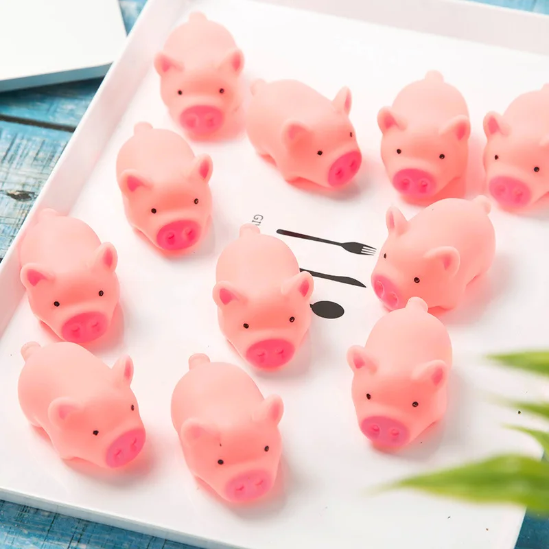 Squishy Pack 10 Animal Squash Toys Kawai Pink Pig Slow Rising Healing