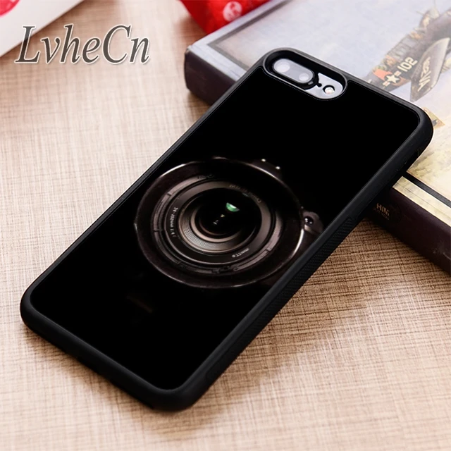 

LvheCn Photography Lense camera phone Case cover For iPhone 6 6S 7 8 X XR XS max 5 5S SE Samsung Galaxy S5 S6 S7 edge S8 S9 Plus