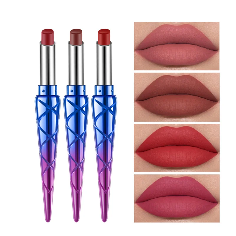 

Long-lasting Waterproof Non-Stick Cup Waterproof Does Not Fade Lip Stick 12 Glitter Color Natural Vitamin E Matte Lipstick TSLM1