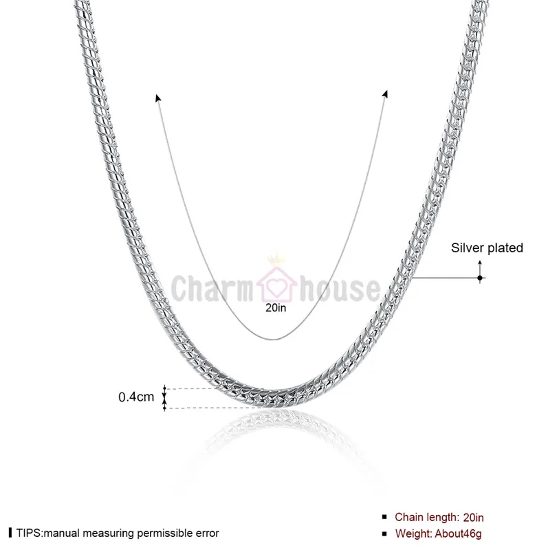 Мужские ювелирные изделия, 20/24 дюймов, 4 мм, цепочка в виде змеи, ожерелье для мужчин, серебро 925, колье, мужские звенья, цепочка, длинное ожерелье, рождественские подарки