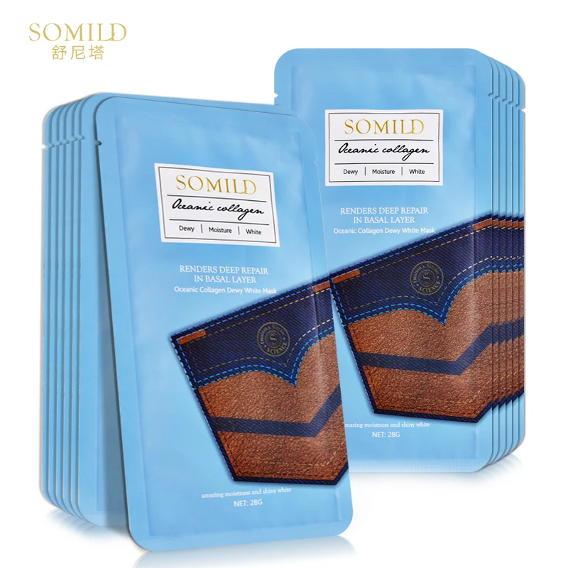 

SOMILD Deep Repair Collagen Face Mask Moisturizing Hydrating Silk Masks Whitening Oil Control Improve Dullness Korean Cosmetics
