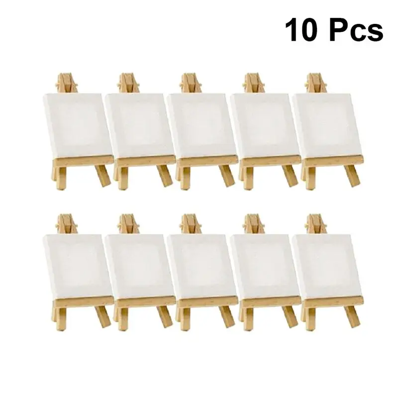 

10PCS Mini Canvas Panel Durable Wooden Cute Small Sketchpad Settings Decoration Gift Party Supplies Wedding Displays