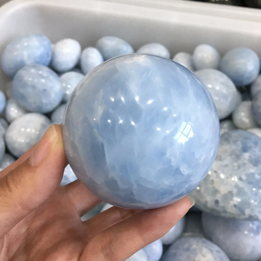 60 мм натуральный синий небесный шар кварцевый шар Исцеление