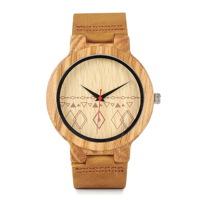 BOBO BIRD Mens Retro Design Brand Luxury Wooden Bamboo Watches With Cow Real Leather Quartz Watch in Gift Box