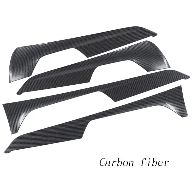 Car styling Carbon fiber Interior Door Handle Covers Trim Door Bowl Stickers decoration Frame for Audi A6 C8 auto accessories - Название цвета: Carbon fiber