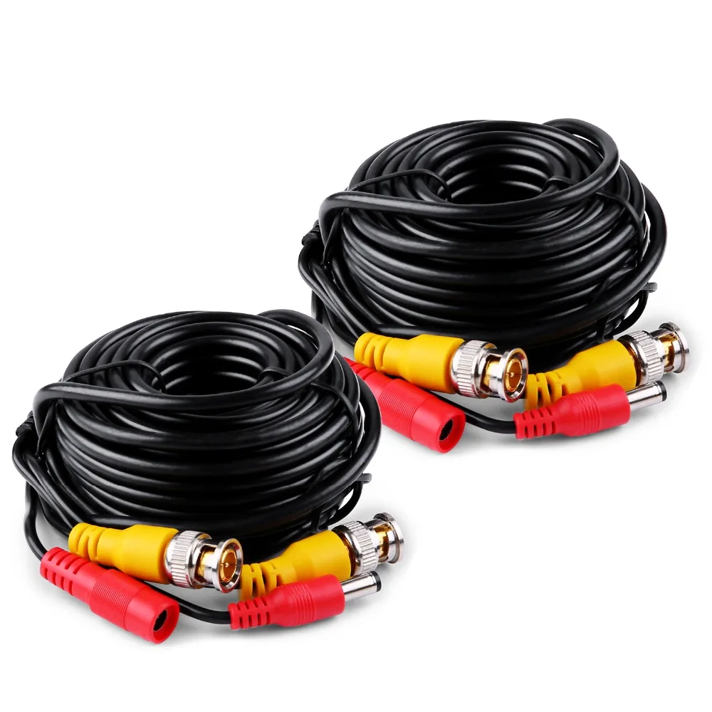 

1 pcs 25 feet Black Power Cable BNC+DC plug For CCTV AHD Camera DVR Security System Black Surveillance Accessories