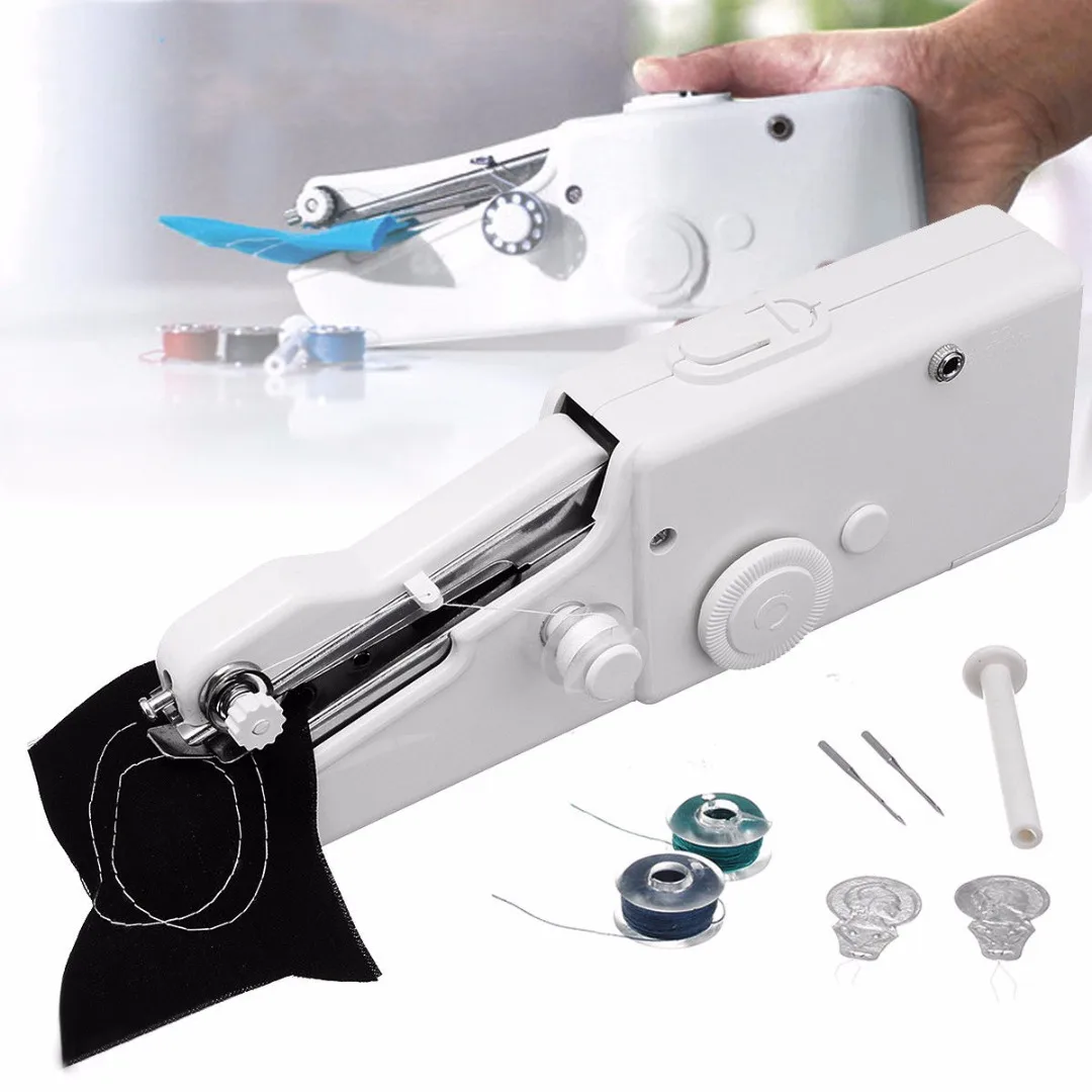 Jxlclyl New Mini Portable Stitch Sew Handheld Sewing Machine Quick