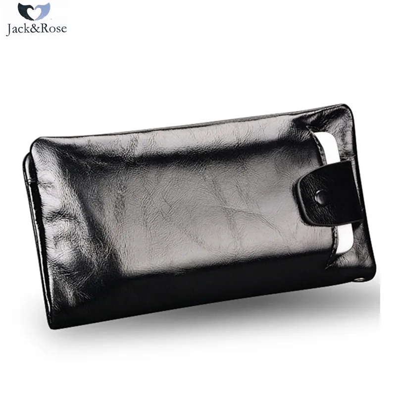 2016 New men genuine leather wallet long designer male clutch Luxury brand men wallets zipper coin purse phone Bags black
