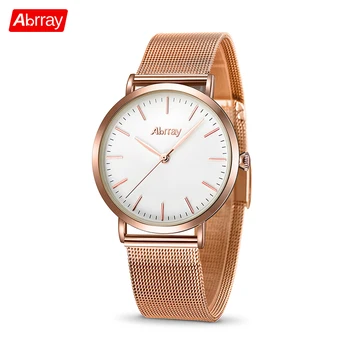 

Abrray Luxury Brand Women Watches Ultra Thin Rose Gold Ladies Watch 30 Meters Waterproof Quartz Wristwatches Relogio Masculino