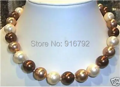

JEWE3024 ******12mm Multicolor South Sea Shell Pearl necklace AAA 18 inches