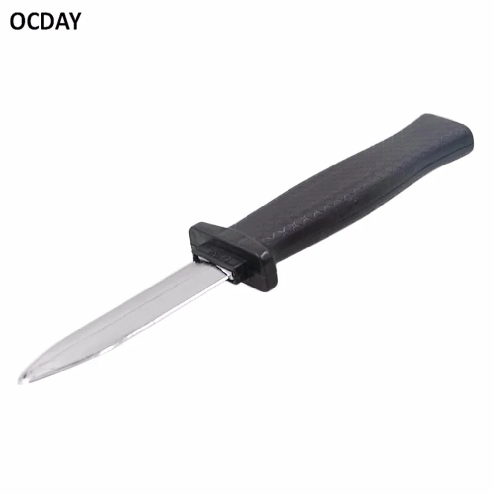 

OCDAY Halloween Props Toys Joke Magic Plastic Retractable Knife Joke Prank Props Knife Scary Trick Fake Dagger Funny New arrival