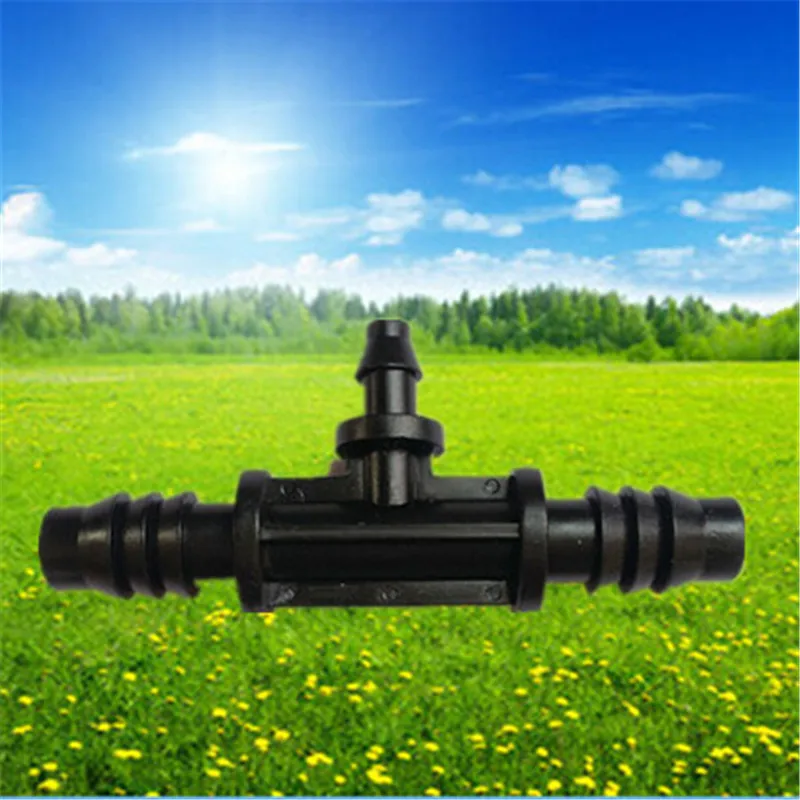 

20pcs/lot tee barbed connector 9/12 pipe change to 4/7 pipe barbed connector for garden drip irrigation hose 20pcs-pack jc804