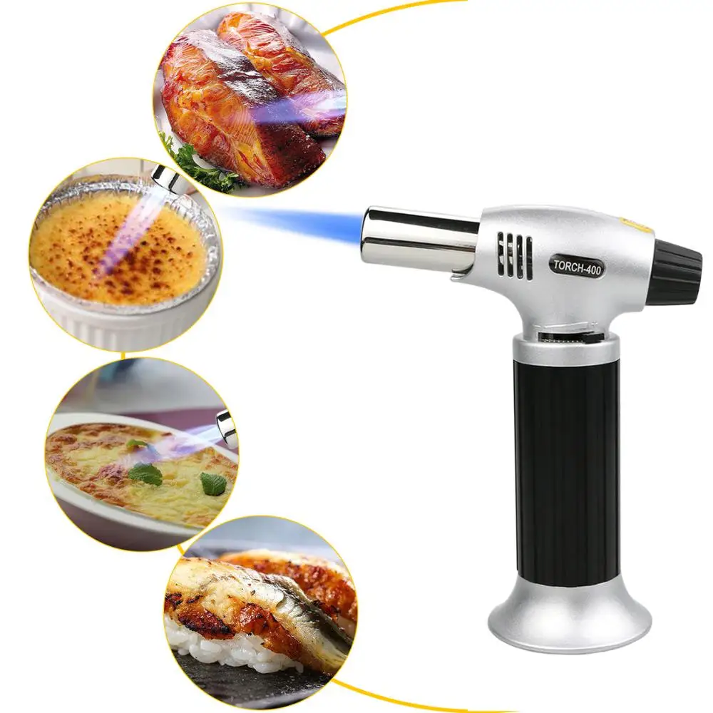 

Onme Culinary Torch - Kitchen Professional Chef's set Ideal Blow Torch for Creme Brulee Cooking Baking Desserts BBQ Meat