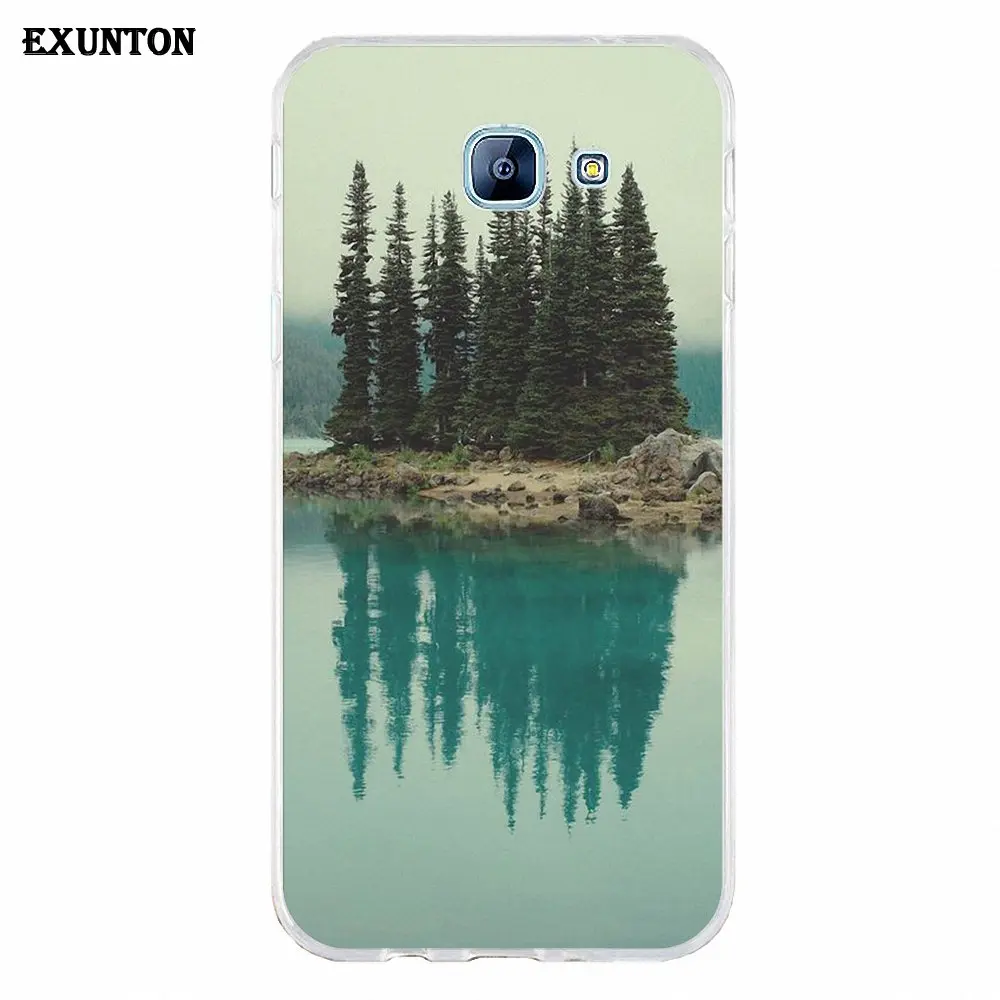 Мягкий чехол с принтом для Xiaomi Redmi Mi Note 7 8 9 SE Pro Lite Go Play Mountain Mirror Green Wood