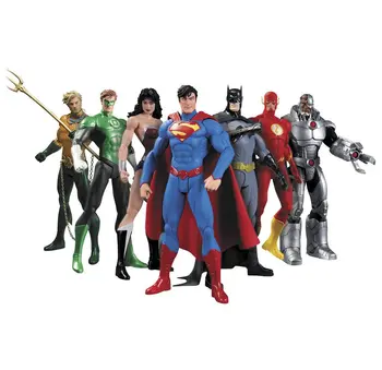

7pcs/set 17cm Justice league Super hero avengers Ant-Man Spider-man wolverine superman batman Action Figure toys doll