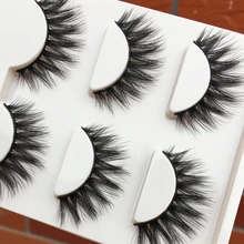 3 пары преувеличенные черные толстые накладные ресницы Крестовая завивка грязные мягкие 3D накладные ресницы Копченый Макияж Длинные Накладные ресницы