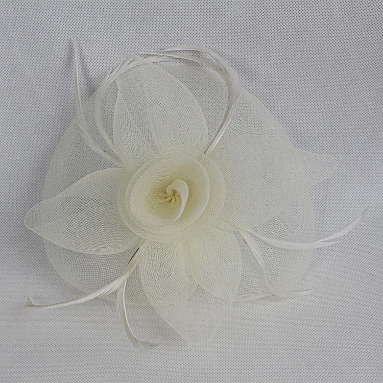Большие цветы свадебные вуалетки тюль перо Свадебные шляпы 10 цветов доступны SQN030