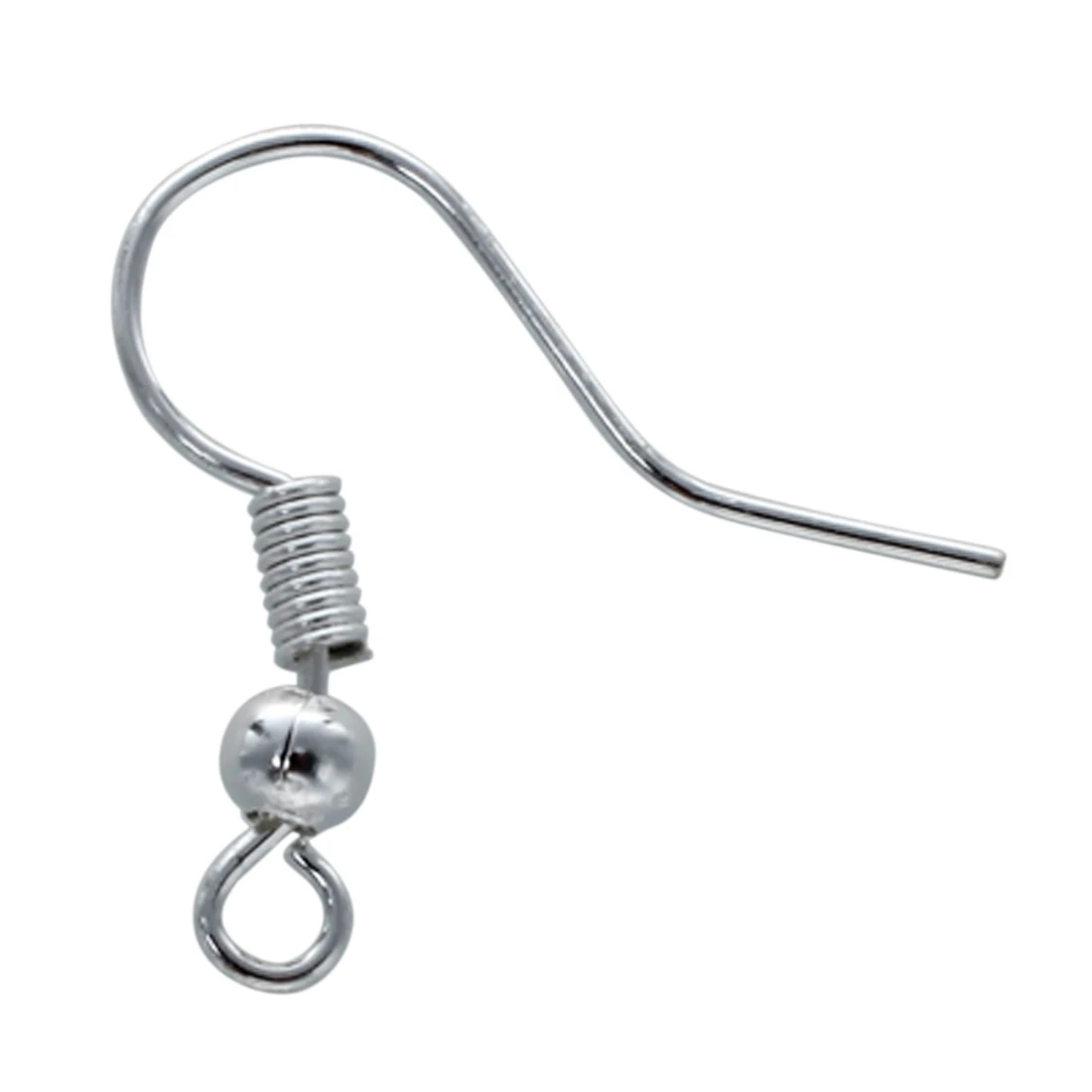 50 pairs Silver Plated Ear Hook, Silverin Stud Earrings from Jewelry