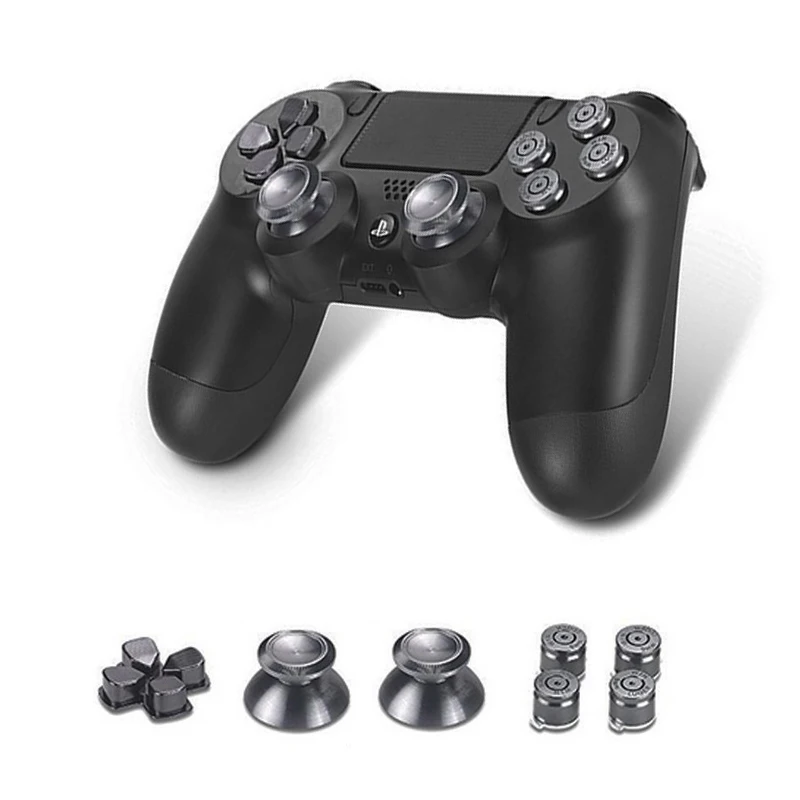 Металлический аналоговый джойстик ручки крышка D pad кнопка пули для Playstation Dualshock 4
