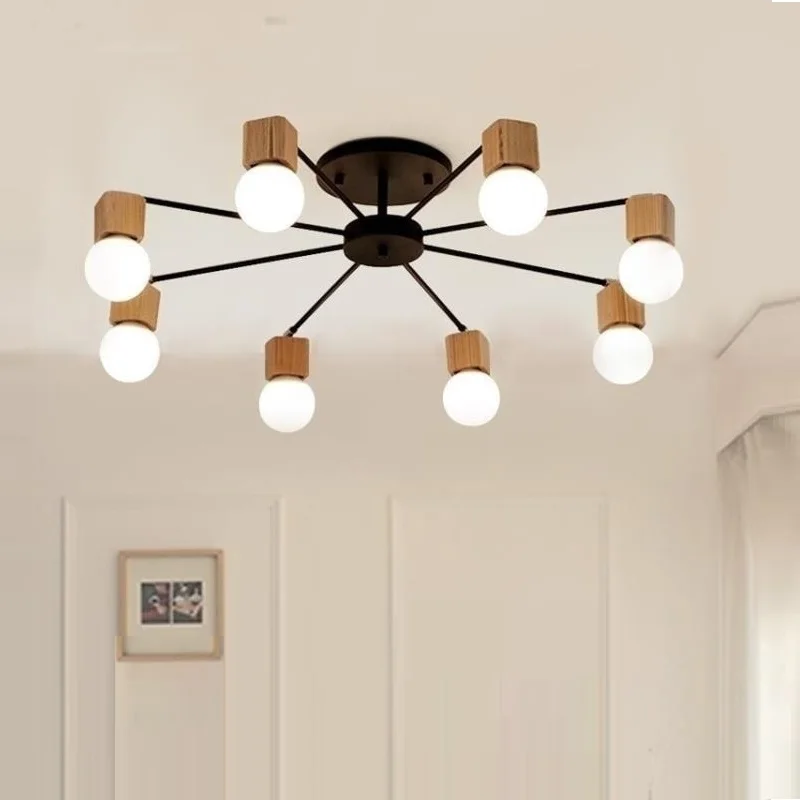  Modern Retro Chandelier for Kitchen Bedroom Hanging Antique Iron Chandelier American Style wrought  - 32936210049