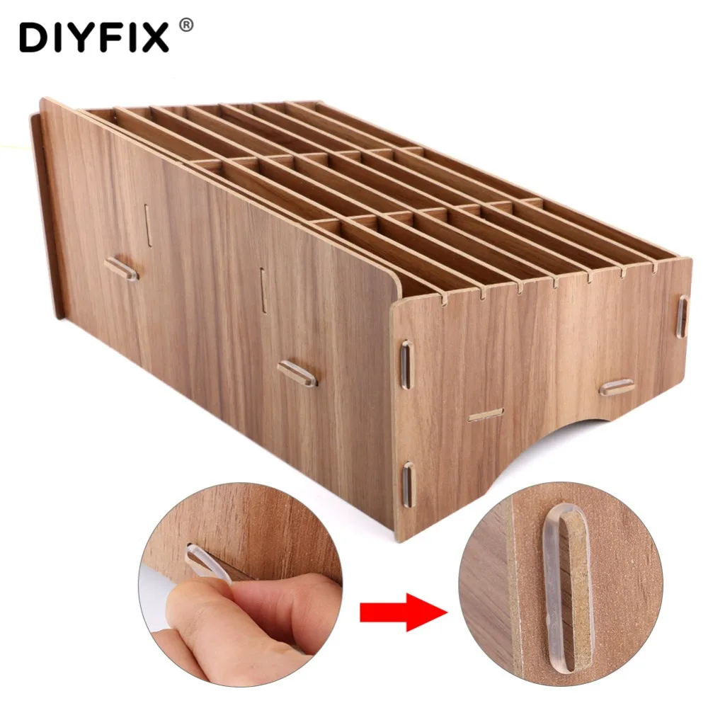 DIYFIX мобильный телефон ящик для инструментов ремонта деревянный хранения