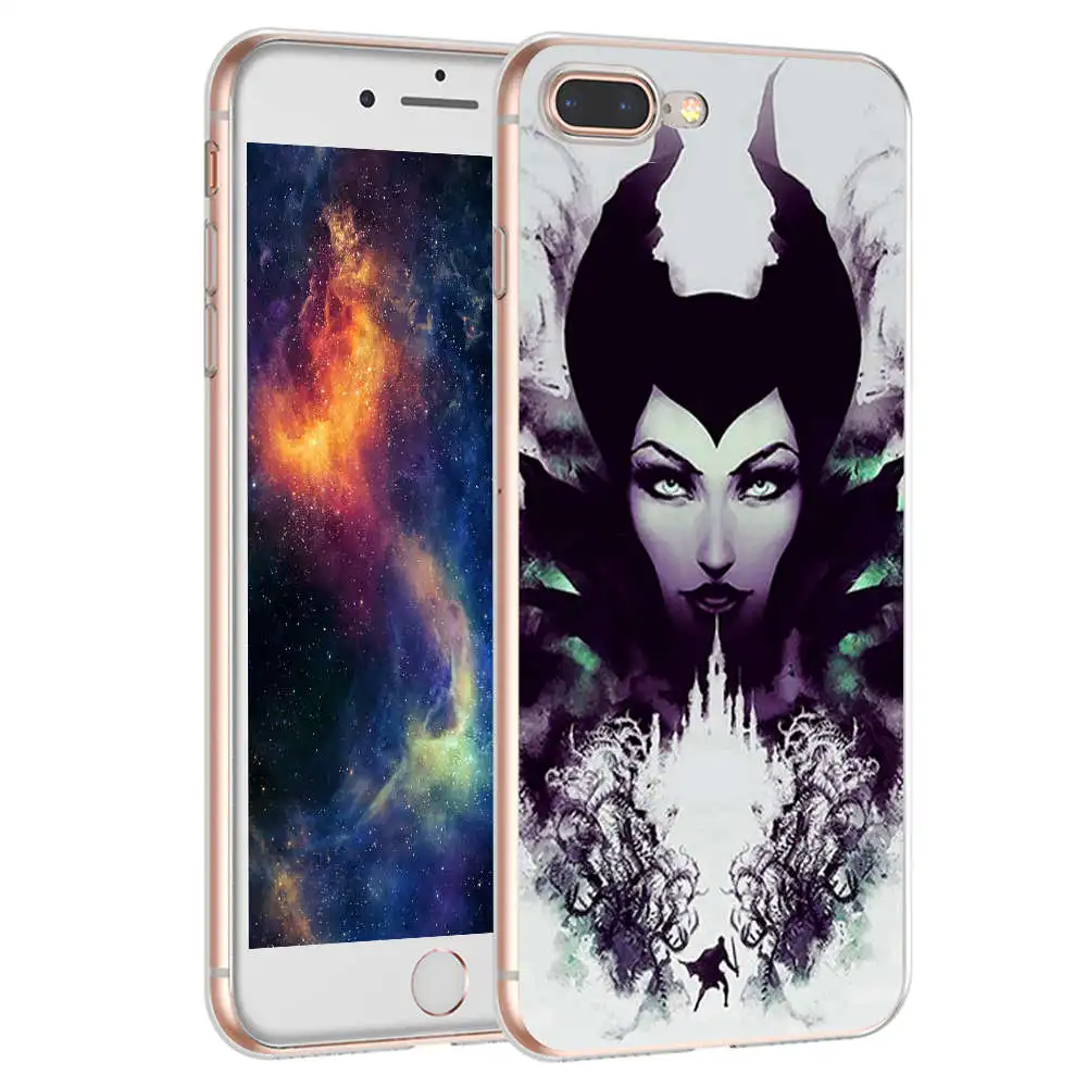 Чехол Minason Angelina Jolie Maleficent Selfie для iPhone X 5 S 5S XR XS Max SE 6 6S 7 8 Plus прозрачный мягкий силиконовый чехол - Цвет: SJK2062022TM