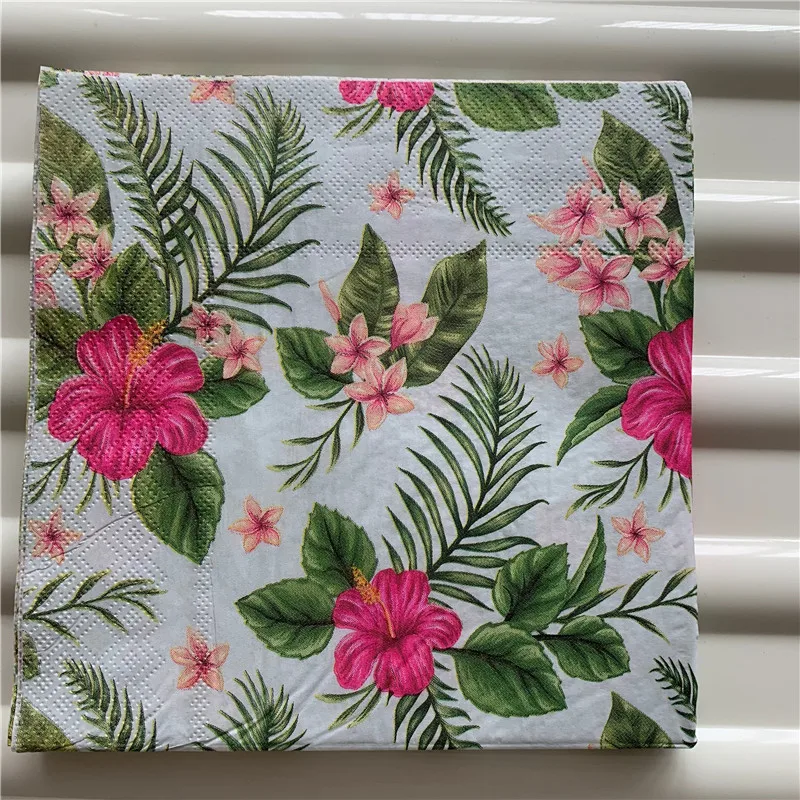 Декоративные бумажные салфетки Элегантные винтажное полотенце розовый красный