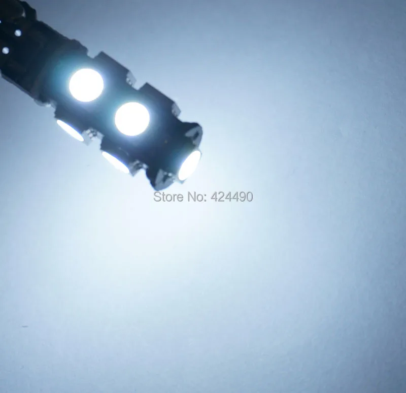 2 шт./лот T10 9 smd 5050 led Canbus Error Free светодиодные лампы для автомобиля W5W 194 9SMD лампочки без ошибок OBC Белый/Синий