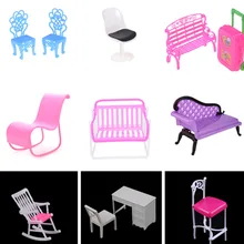 Кукольный домик, компьютерное кресло, кресло-качалка, скамейка, кресло для куклы Барби, гостиная, спальня, сад, детская мебель, игрушка