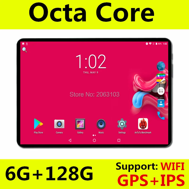 BOBARRY S106 10 1-дюймовые планшеты Android8.0 Восьмиядерный ОЗУ 6 Гб ПЗУ 128 Двойная камера 8MP