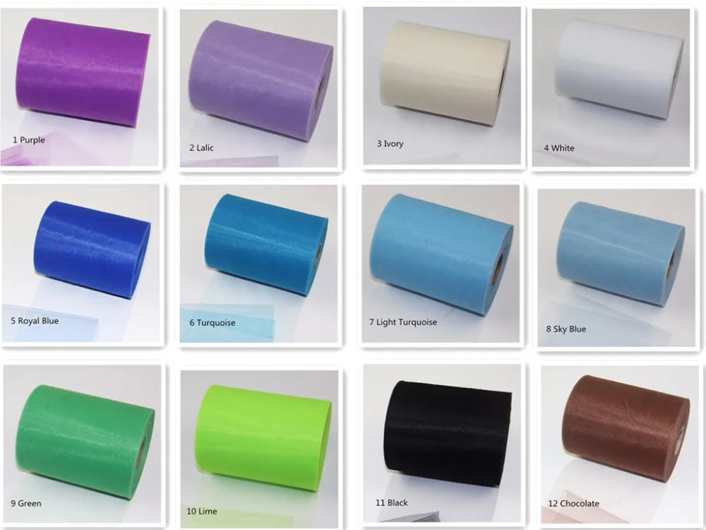 High Quality 6 Inch 100 Yards Tulle Roll Girls Tutu Skirt Tulle Fabric Spool DIYCrafts Wrap wedding birthday decoration Supplies