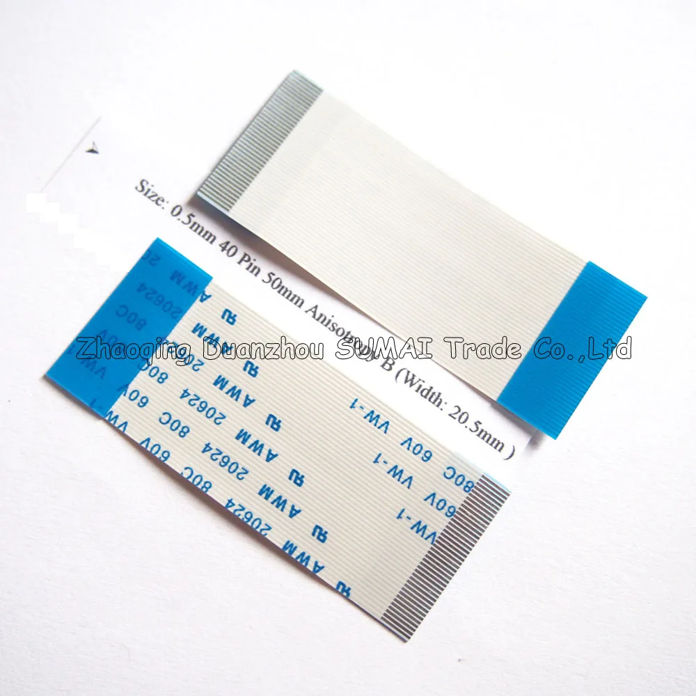 40 Pin FFC FPC Гибкий плоский кабель 0 5 мм Шаг 40Pin 50 Isotropy(A) или Anisotropy(B) 20624. 80C 60V|cable 0.5mm|cable