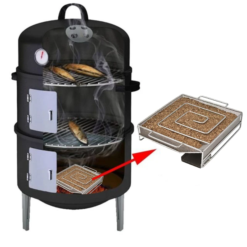 Barbecue Cold Smoke Generator Grill Smoker Box Salmon BBQ Smoking