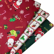 Саржевая хлопковая стеганая ткань для шитья ручной работы, Лоскутная Ткань для детей, постельное тильда, кукла, детская ткань, текстиль, Рождественская серия